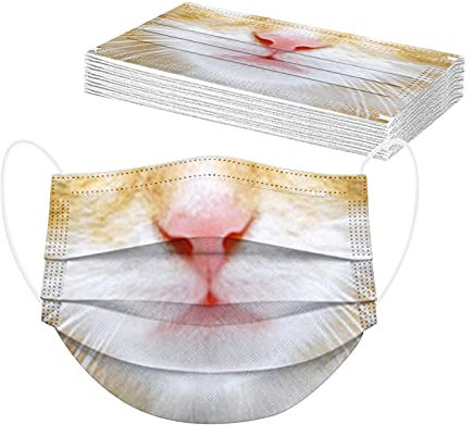 MEIYOUMK 50 Stück Mundschutz Erwachsene, Blumenmotiv Mund Nasenschutz MNS Halstuch Mund und Nasenschutz, Multifunktionstuch Atmungsaktiv Bandana, 3-lagig MNS Face Halstuch Schals für Damen und Herren