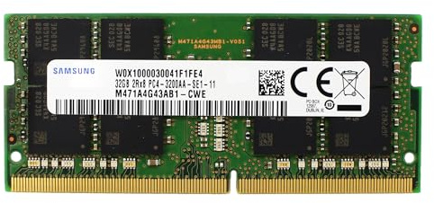 Adamanta Sam Original 32GB (1x32GB) DDR4 3200 MHz PC4-25600 (or 2933MHz or 2666MHz) SODIMM 2Rx8 CL22 1.2v Laptop Notebook Memory Module Upgrade RAM M471A4G43AB1-CWE