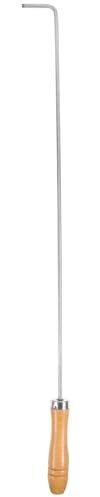 HAKIDZEL Feuerhaken Für Feuerstelle Außenbereich 55cm Langer Edelstahl Kaminhaken Mit 5mm Dickem Griff Multifunktionaler Feuerhaken Für Camping Holzkohle Und Grill