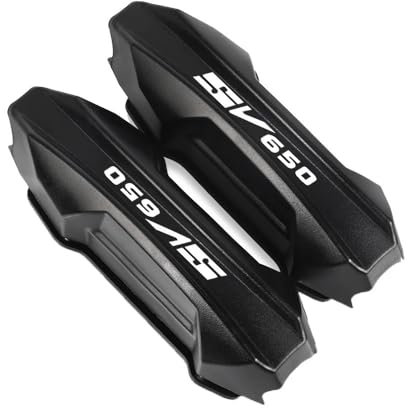 HMLTD Motorrad Fallschutz Crash Pad Für Suzu&ki Für SV 650 Für SV650S Für SV 650 S 1999-2019 2020 2021 2022 Motorrad Stoßstange Motor Schutz 25MM Schutz Block Crash Bar(SV650 Logo)