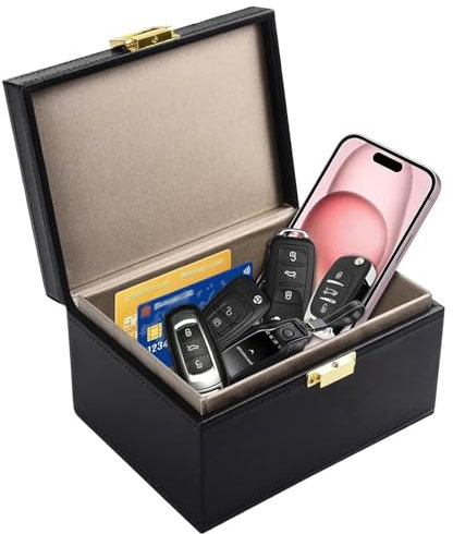 Faraday Box Faraday-Box, Premium-Anti-HackingBlocker-Autoschlüssel, Schutz für Autos, RFID-Schlüsselbox, Signalblockierungskäfige mit Diebstahlschutz (Size : 19cmx12cmx9cm)