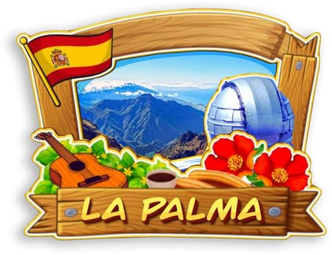 Quwsne Kühlschrankmagnet La Palma Spanien Kühlschrankmagnet Stadt Reise Souvenirs Touristengeschenke 3D klassische Sehenswürdigkeiten handgefertigt Handwerk Heimdekoration -1583, QS-WC-1583