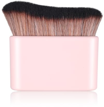 1 Pinceau Autobronzant Avec Pinceau Pour Fond De Teint En Fibres Synthétiques Pour Le Visage Et Le Corps Pinceau De Maquillage Pour L'Autobronzage, Le Maquillage Et Plus Encore(rose clair)