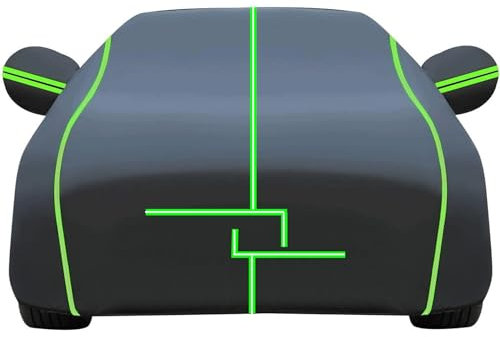 Hagelschutzplane Auto für Volkswagen Passat B8 Variant, Auto Abdeckplane, Autoabdeckung Outdoor, Autoplane Wasserdicht, Atmungsaktiv, Sonnen- und Astschutz gegen Regen(Black Green)