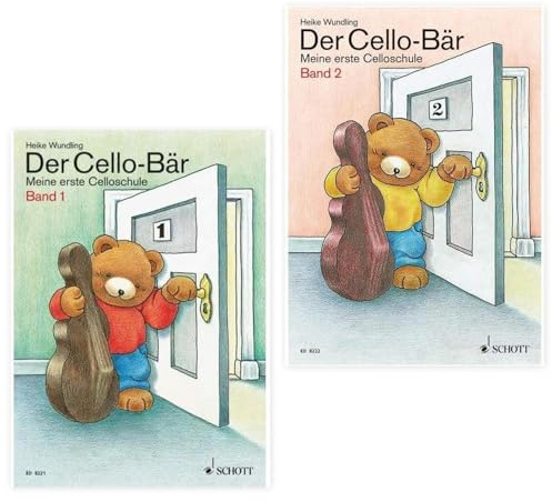 Der Cello-Bär 1 und 2 (Starterset) von Heike Wundling Band 1 und Band 2 - ISBN 9783795754556, 9783795754563 + Soundman Kolophonium für Cello