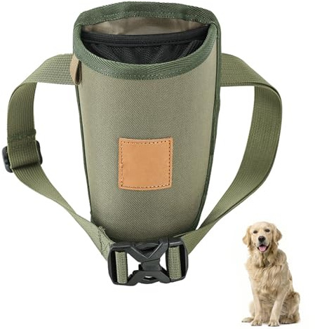 Leckerlitasche für Hunde,Leckerlibeutel für Hunde,Futterbeutel Hundetraining Multifunktion,Hundesnackbeutel,Hundespaziergangstasche,Bauchtasche Hundetraining,mit Kotbeutelspender,Hunde Zubehör(Grün)