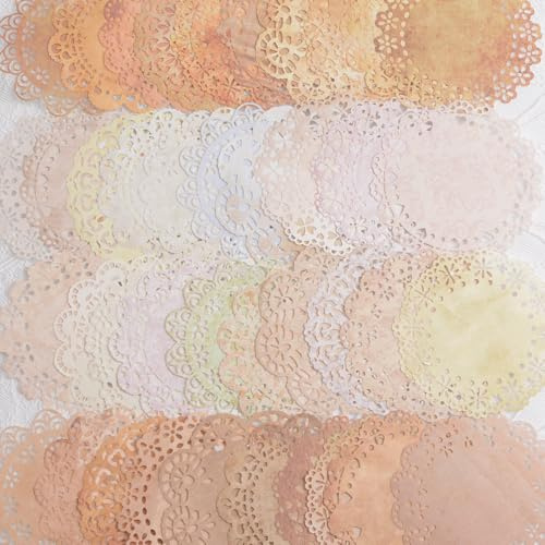 URROMA Blumen-Scrapbook-Papier, 40 Blatt, Blumen-Scrapbooking-Papier, Bastelarbeiten, Junk-Tagebuch, Zubehör, Vintage-Tagebuch, Decoupage-Zubehör, Papier, Retro-Braun-Serie