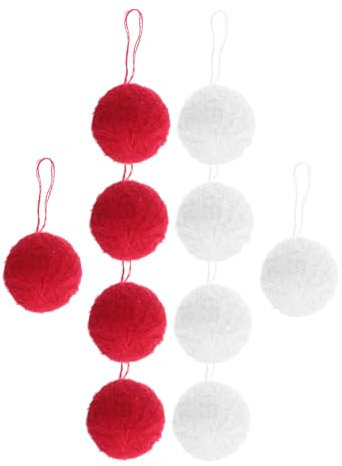 Alipis 20stücke Teiliges Wollknäuel Weihnachtsbaum-Dekorationen Farbige Christbaum- Für Festliche Für Zuhause Und Partys