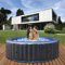 Miweba MSpa Whirlpool Outdoor | Bergen 8 Personen Pool - Spa ⌀ 224.0 cm - UV-C Wasserreinigung - Hot Tub - Aufstellpool mit Fernbedienung - Aufblasbarer Whirlpool - Swimmingpool aufblasbar (8 Pers.)