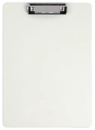 Plastique Clip Planches Pour Papier D'éCriture Mem Porte-menu rectangulaire épais, étanche, dossier A4, presse-papier, bloc-notes, bloc-notes Planchettes à Pince IdéAl Pour Le Travail Quotidie(Ivory)