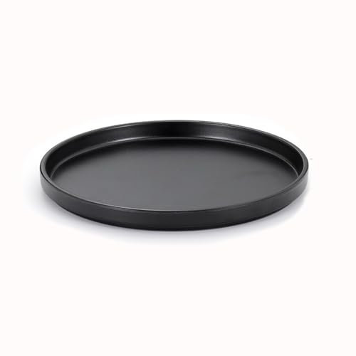Schmuckabla Deko, Teller Mit Hohem Rand, Badezimmer Tablett Organizer, Deko Tablett Rund, Schwarze Teller, Runde, Für Couchtisch Organizer Kerzentelle, Für Esstisch, Bad, Küche (Schwarz)