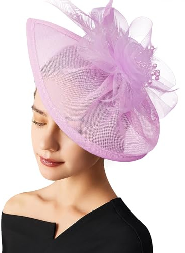 AQOKKA Women Fascinators Hats Flower Fascinators with Headband and Clip Tea Party Headwear for Women and Girls