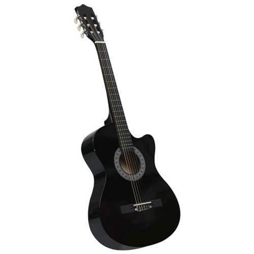 Juroupi Western Classical Cutaway - Guitarra clásica con 6 cuerdas negras de 38 pulgadas, otros, instrumentos musicales, instrumentos de cuerda, guitarras-70132