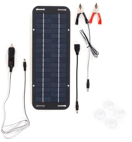 30 W Solarpanel 12 V Erhaltungsladegerät-Set mit hocheffizientem Panel für Boote, Autos, Wohnmobile und effizientere Batteriewartung