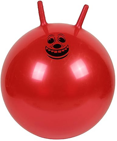 KONTONTY Dicker Aufblasbarer Hüpfball Mit Griff Robuster TPR Sprungball Für Junge Mädchen Fördert Gleichgewicht Koordination Bunte Cartoon-Muster Spielerisch Drinnen Draußen Geeignet