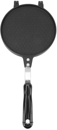 lvifloae Omelet Press Non-Stick Aluminum Stovetop Tortilla Press with Handle, Countertop Sandwich Maker, Double Sided Hot Non-Stick Grill Panini Press, for Kitchen 6.8 Inch Grid (Grid Style)