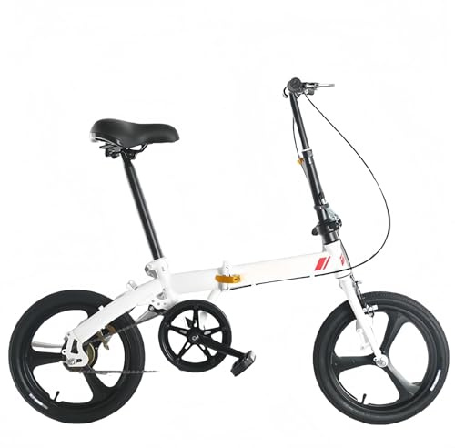 TBMTOAL 20 Zoll Faltrad,Ultraleichtes Mini Stadtfahrrad,150 Kg Max Tragkraft,Einfaches Zusammenklappen In 10 Sekunden Der Rahmen Besteht Aus Verdicktem Kohlenstoffstahl White,A