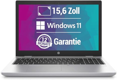 HP ProBook 650 G5 15,6 Zoll Full HD Laptop Intel Core i5-8265U@ bis zu 3,9 GHz 16 GB 512 GB SSD mit Windows 11 Pro & GRATIS Antiviren-Software inkl. 12 Monate Garantie (Generalüberholt)