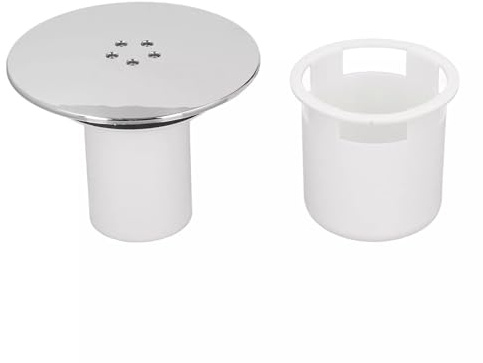 Aartner Shower Drain Cover, Chrome Shower Trap Cover Replacement, 90mm to 115mm Cover for Shower Drain Outlet, PP Plastic and Metal, Removable Top Fitting Cap Parts Fast Flow