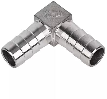 304 Stainless Steel 90 Degree L-Shaped Pagoda Elbow Connector - Hose Barb Fitting for Water, Gas, and Oil - 1 Piece(40mm)