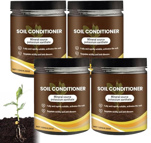 Soil Activator, Milde Erde Aktivator, Bodenaktivator Für Zimmerpflanzen, Anhaltend 60g/120g/200g, Nährstoff Für Pflanzen, Gemüse, Pflanzendünger, Hochbeete, Blumenerde (120g-4PC)