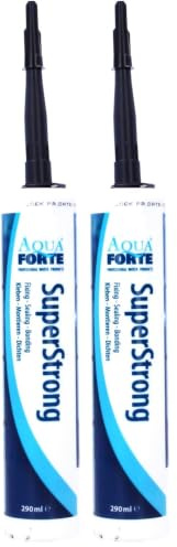 Colle élastique pour bassin et aquarium I AquaForte Superstrong MS Polymer, 290ml, noir I Étanchéifie facilement tout I Convient entre autres à l'EPDM et au PVC I Colle également sous l'eau (Lot de 2)