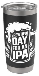 Día cervecero para una celebración de cerveza artesanal IPA Vaso térmico de acero inoxidable de doble pared