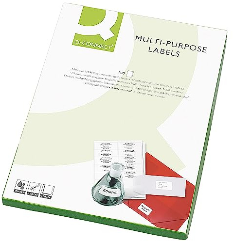 Q CONNECT 99.1 x 93,1 mm multifunktionsetikett (paket med 100)