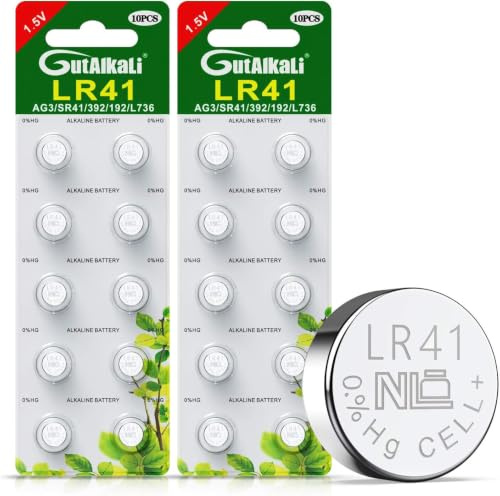 20 Stück AG3 LR41 1.5V Alkaline Knopfzelle Batterien ohne Quecksilber