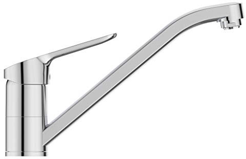 Ideal Standard BC130AA Ceraflex Küchenarmatur Niederdruck, 360 Grad schwenkbarer Auslauf, Chrom
