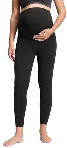 CRZ YOGA Butterluxe Maternity Leggings 25 - Over The Belly Buttery Soft Workout Activewear Yoga Womens Pregnancy Pants Black Medium