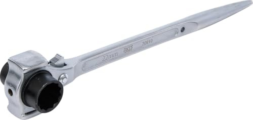 BGS 70910 | Gerüstbauer-Knarre | 3-in-1 | SW 19 x 22 mm | Gerüstbau-Ratsche