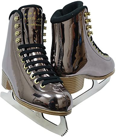 Jackson Softec Mirage Gunmetal Womens/Girls Ice Figure Skates - Womens Size 6.0