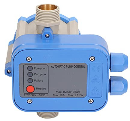Water Pump Controller, IP65 Protection Electronic Adjustable Smart Water Pump Pressure Switch for Garden (220V-240V)