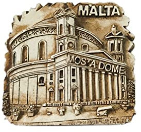 Malta 3D Mosta Dome magnete da frigorifero souvenir regalo, resina fatta a mano Malta magnete frigorifero decorazione casa e cucina collezione