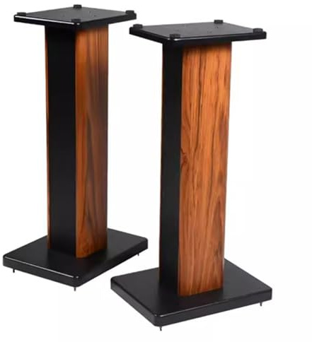 Lautsprecherständer Holzboden-Lautsprecherständer 1 Paar Mittelgroße Bücherregal-Computerlautsprecher HiFi-Rack-Bücherregalbox Für Heimkinos (Color : Brown-B, S : 70cm/27.5inches)