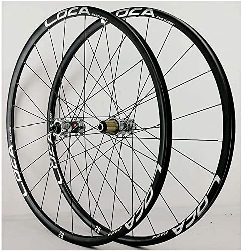 ZECHAO Fahrrad vorderen hinteren Rädern 26/27,5/29in 700 ° C, 15 mm durch Achslegierung Rand Mountain Fahrradräder mit 24H -Scheibenbremse 8/9/10/11/12 Geschwindigkeit (Color : Silver, Size : 29inch