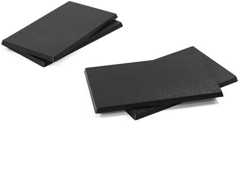 Evemodel Rectangular base model base made of plastic for figures or miniatures for war games table decoration (4pcs 60*100mm)