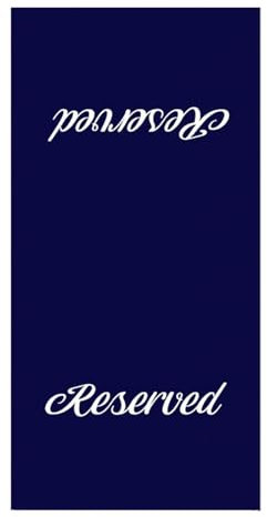 Highdi 20 Stück Reserviert Zeichen für Hochzeit Stühle zurück Hängenden Stoff, Polyester Bankett Stuhl Schärpen für Kirche Kirchenbänke Restaurant Feiern (28 * 56cm,Marineblau)