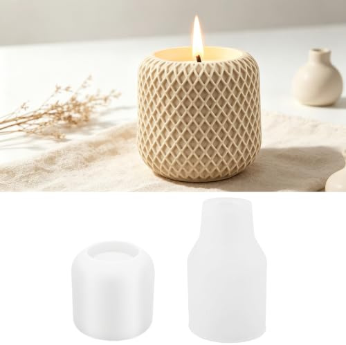 2 Stück Silikonformen Gießformen Kerzen, 3D Silikonform Vase, Gießformen für Beton, DIY Vases Epoxidharz Formen, Gips zum Gießen