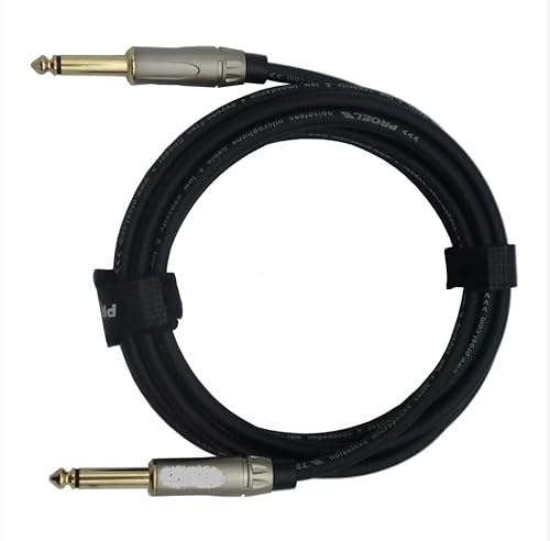 Gold Plated OFC 1/4 TS Electric instrument Cable guitar audio jack audio cable 6.3mm-6.3mm mono cable for Microphone/Guitar/Speaker/PA/Bass/Keyboard/ - 10m