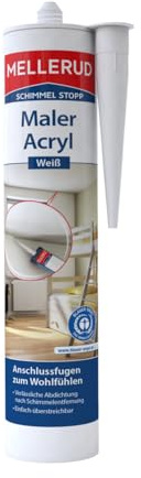 Mellerud Schimmel Stopp Maler Acryl 300 ml | Für Innenfugen | Überstreichbar | Sichere Haftung auf verschiedenen Materialien