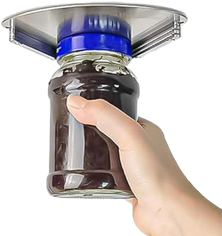 Apriscatole con una mano sola, apriscatole con una sola mano, struttura compatta, gadget da cucina per mani deboli, chef, anziani, anziani