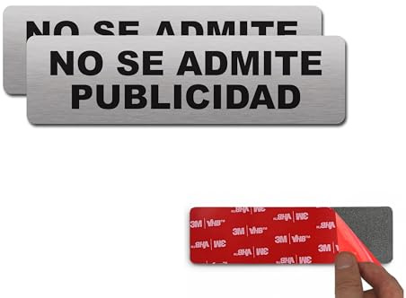 2 unidades de Señal Adhesiva | Acabado premium - 18 x 5 cm - Grosor 0.8mm (No se admite Publicidad)