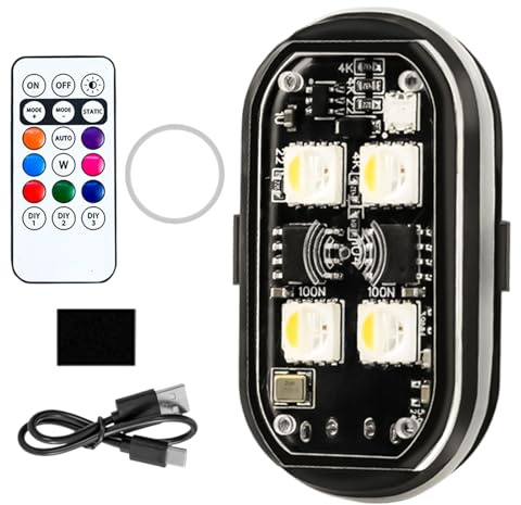 Luces estroboscópicas de control remoto inalámbrico, luz estroboscópica inalámbrica - Luz de seguridad del vehículo,Lámpara intermitente del vehículo, dispositivo de iluminación de advertencia de auto
