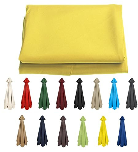 Toldo de repuesto para sombrilla voladiza de 6/8 varillas para exteriores, tela de 200/270/300 cm, impermeable, protección UV, fácil de instalar