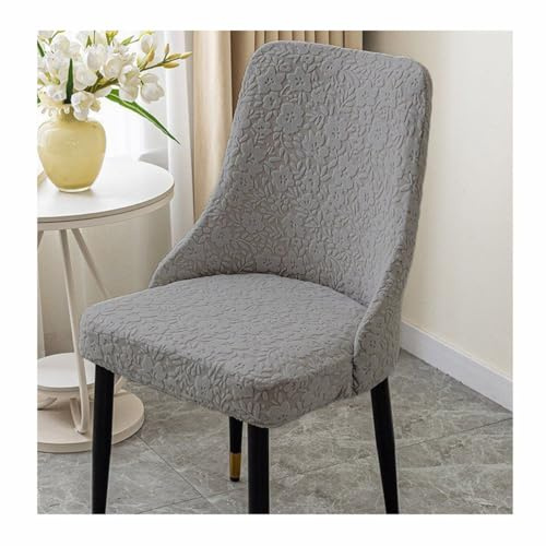 XGANGM Pack 4/2 Fundas para Sillas Elástica de Comedor con Reposabrazos Pequeños Respaldo Curva Fundas para Sillas de Cocina/Bar Comedor Silla Cubiertas con Brazos,Dark Grey,4PCS