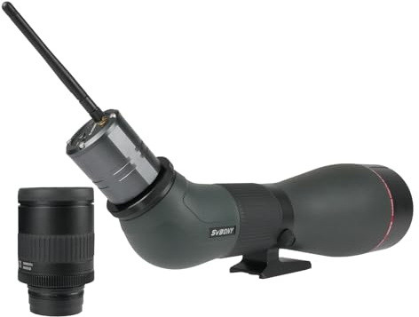 Svbony SA401 APO Spektiv, Digiscoping 25-75x100 mit WiFi Kamera | Digiscoping, Vogelbeobachtung, APO Dual ED Glas, WiFi Kamera, M42 Adapter, Farbtreue, Wasserdicht