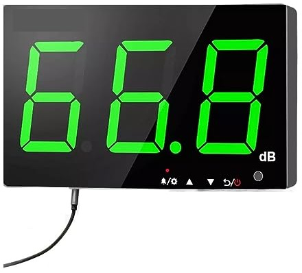 30-130 DB Montaggio A Parete Digital Sound Table Fonometro For Audio DB Level Decibel Meter Rumore Analogico Luce Verde