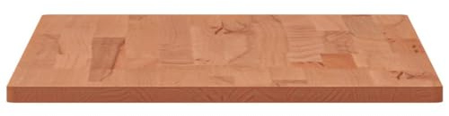 CIOURSTO Piano per Scrivania Rettangolare in Legno Massello di Faggio Naturale, Robusto Piano di Ricambio per Scrivania, Banco da Lavoro e Tavolo da Pranzo, Superficie di Lavoro (100×50×1,5 cm)